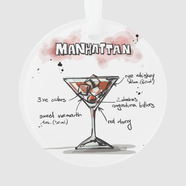 Conception de recette de boissons de Manhattan (dos)
