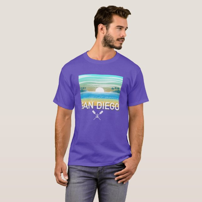 Conception de San Diego - T-Shirt foncé de base (Devant entier)