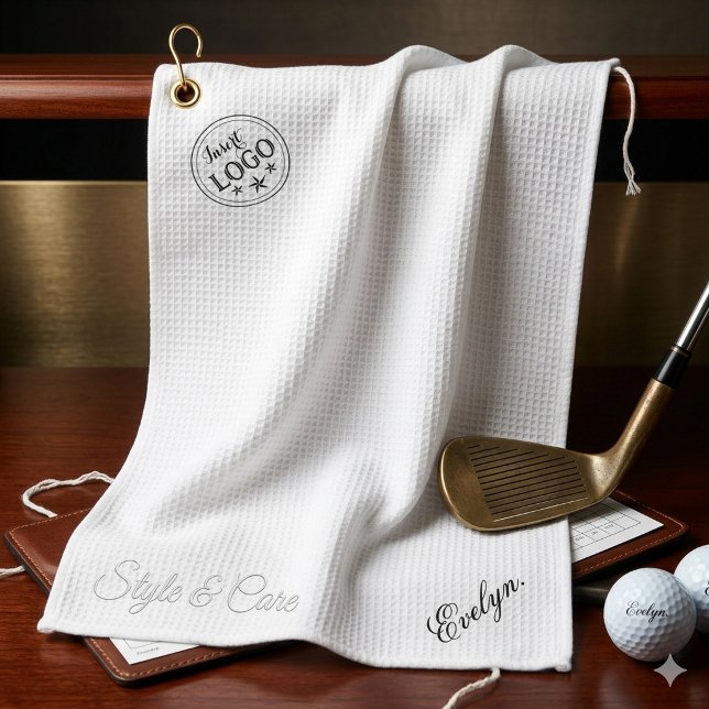 Conception de serviette de golf élégante avec logo (Custom Name Brand Logo Stylish Golf Towel Design)