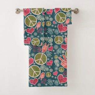 Conception de signe de pacifisme de hippie de