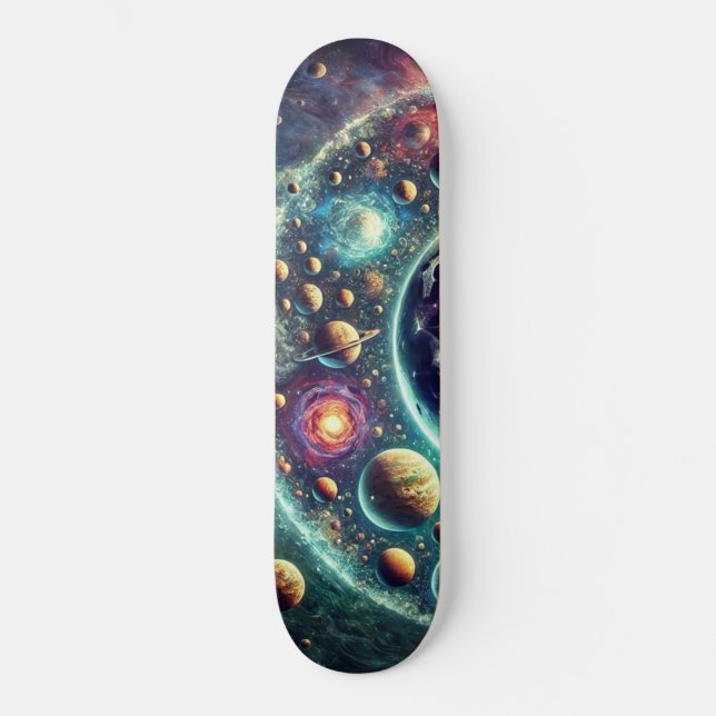 Conception de skateboard Space & Planet (Recto)