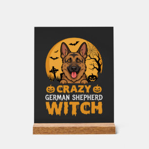 Conception de sorcière berger allemand fou Hallowe