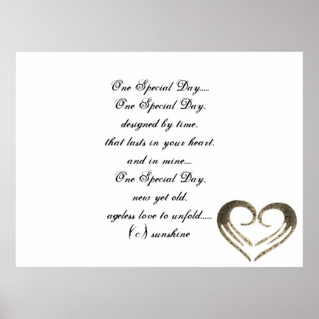 CONCEPTION DE STYLE POSTER ROMANTIQUE mariage (Devant)