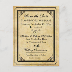 Conception de style vintage Enregistrer la carte p