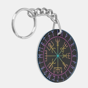 Conception de symbole de compas viking Vegvisir