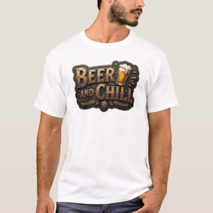 Conception de T-shirt artistique BIÈRE ET CHILL