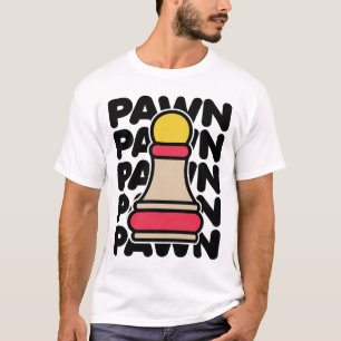 Conception de t-shirt avec pièce d'échecs de pion 