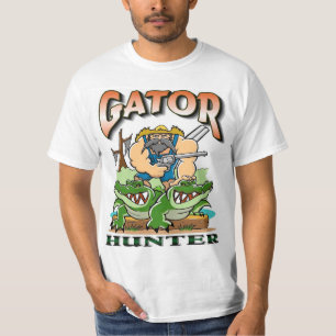 Conception de T-shirt de chasseur d'alligator de