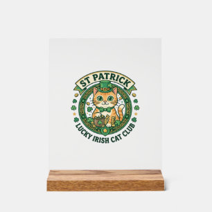 Conception de T-shirt de chat irlandais chanceux d