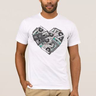 Conception de T-shirt de coeur d'enregistreurs à
