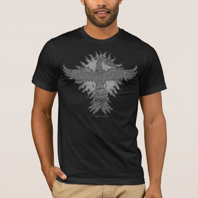 Conception de T-shirt de cool d'oiseau du feu de (Devant)