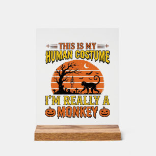 Conception de T-shirt de costume humain de singe d