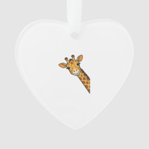 Conception de T-shirt de girafe qui regarde gravur