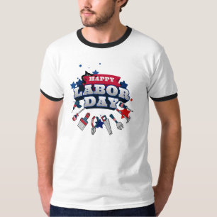 conception de T-shirt de journée du travail heureu