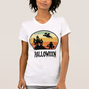 Conception de T-shirt de maison hantée Halloween S
