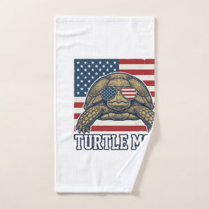 Conception de T-shirt de maman tortue patriotique