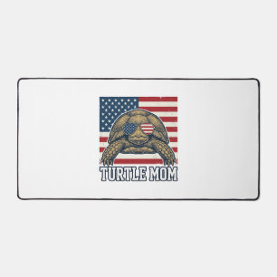 Conception de T-shirt de maman tortue patriotique 