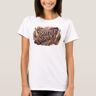 Conception de T-shirt de SERVICE DE BOUTEILLE roug