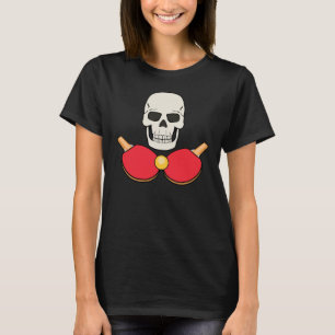 Conception de T-shirt de tennis de table crâne pou
