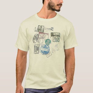 conception de T-shirt de voyage de visas de