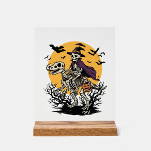 Conception de T-shirt Halloween dinosaure squelett