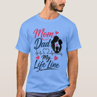Conception de t-shirt « Maman Papa Ma Ligne de Vie