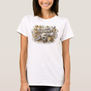 Conception de t-shirt Orange HAPPY BIRTHDAY 6TH pr