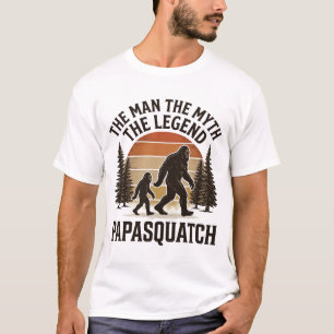 Conception de t-shirt Papa Squatch Bigfoot Vintage