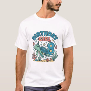 Conception de t-shirt pour les 8 ans de la fille d