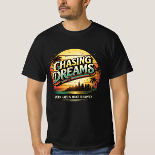 Conception de T-Shirt Rétro Coucher de Soleil Pour