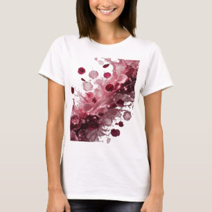 Conception de T-shirt ROSE PÉTALES D'ARGENT ÉPINGL