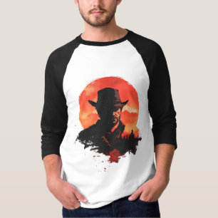 Conception de T-shirt silhouette Red dead