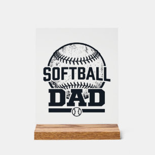 Conception de T-Shirt Vectoriel Papa Softball Vint