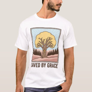 Conception de T-shirt vintage de l'arbre chrétien