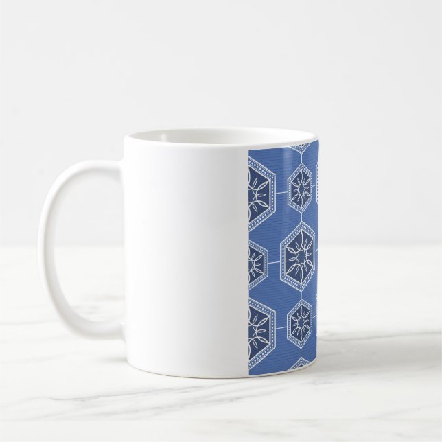 conception de tasse décorative bleue (Gauche)