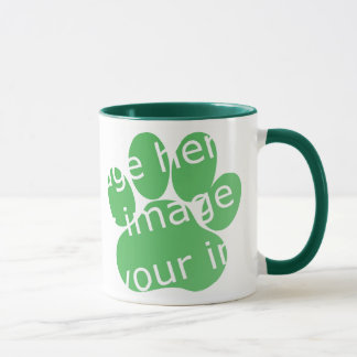 Conception de tasse d'empreinte de patte