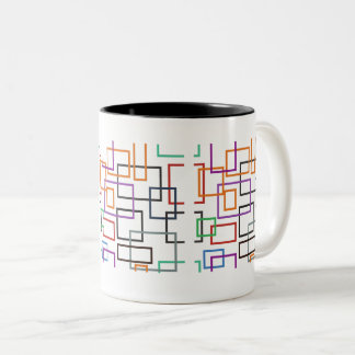 Conception de tasse géométrique vibrante avec des 