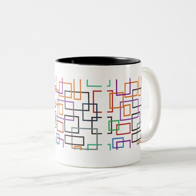Conception de tasse géométrique vibrante avec des  (Devant droit)