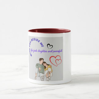 Conception de tasse pour amoureux romantiques
