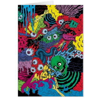 conception de tatouage de goules colorée