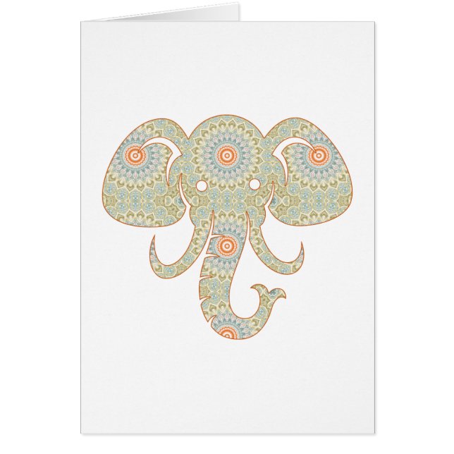 Conception de tête d'éléphant de mandala (Devant)