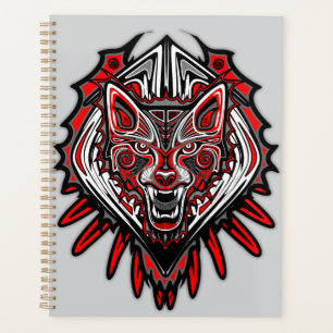 Conception de totem tribal Haida Loup