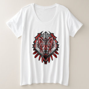 Conception de totem tribal Haida Loup