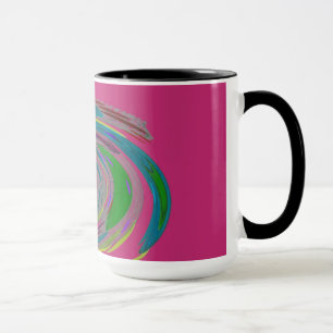 Conception de tourbillon rose Monogramme Mug