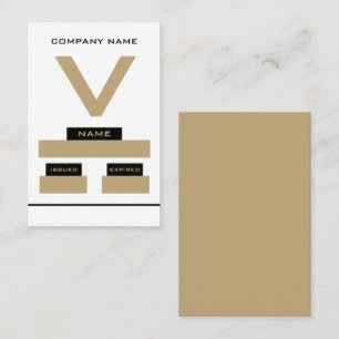 Conception de V, Cartes de Visiteur