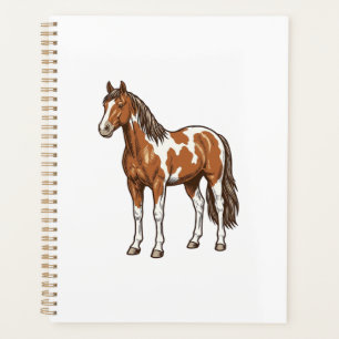 Conception de vecteur de cheval Pinto gravé antiqu