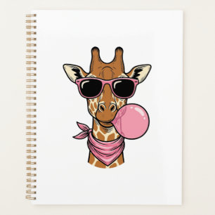 Conception de vecteur de chewing-gum girafe gravur