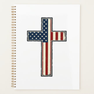Conception de vecteur de croix patriotique en détr