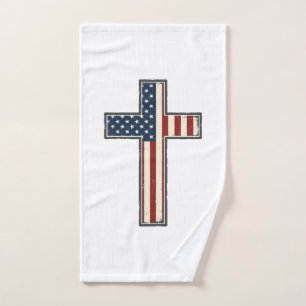 Conception de vecteur de croix patriotique en détr