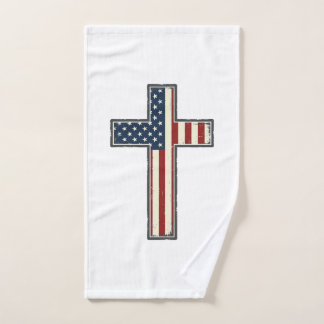 Conception de vecteur de croix patriotique en détr